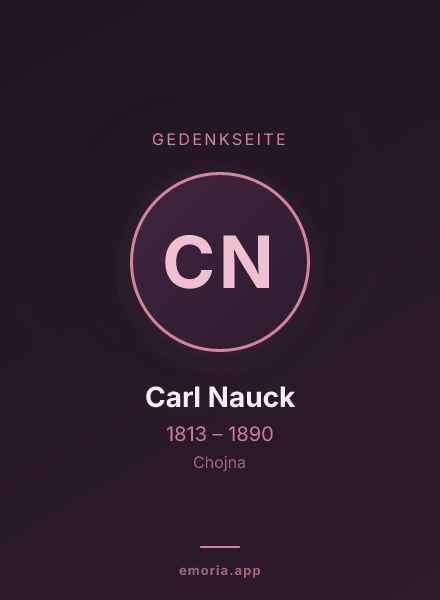 Gedenkportrait von Carl Nauck