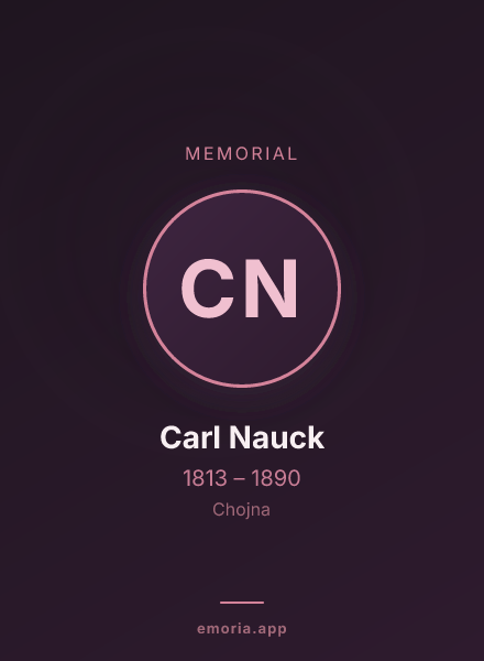 Memorial portrait of Carl Nauck