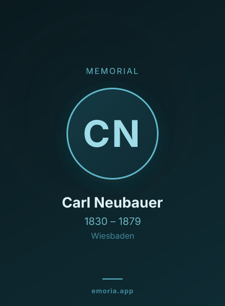 Memorial portrait of Carl Neubauer