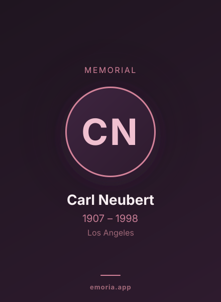 Memorial portrait of Carl Neubert