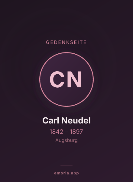 Gedenkportrait von Carl Neudel