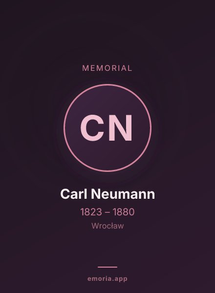 Memorial portrait of Carl Neumann