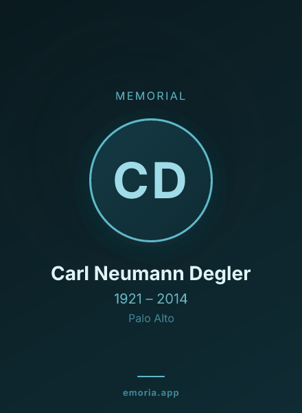 Memorial portrait of Carl Neumann Degler