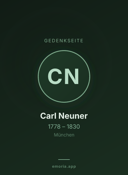 Gedenkportrait von Carl Neuner