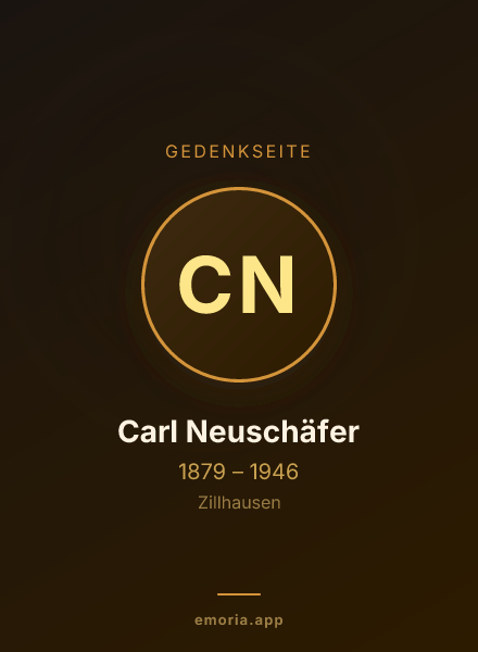 Gedenkportrait von Carl Neuschäfer