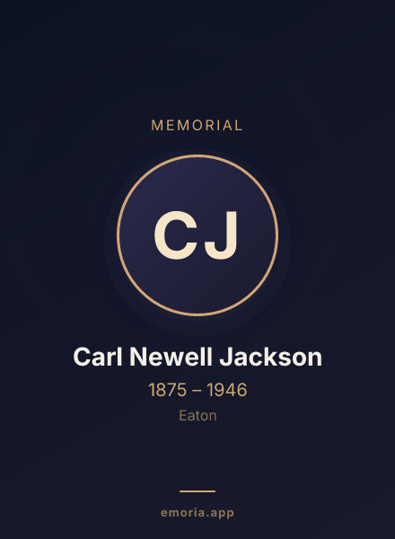 Memorial portrait of Carl Newell Jackson