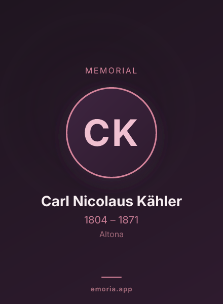 Memorial portrait of Carl Nicolaus Kähler