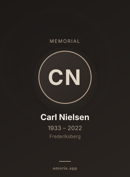 Memorial portrait of Carl Nielsen