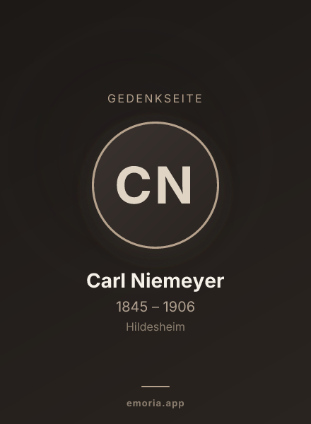 Gedenkportrait von Carl Niemeyer