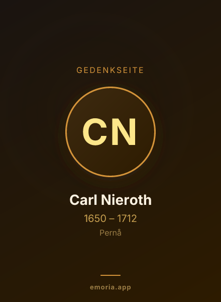 Gedenkportrait von Carl Nieroth