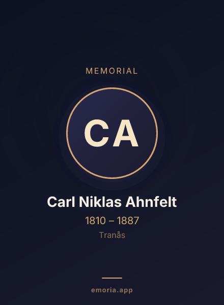 Memorial portrait of Carl Niklas Ahnfelt