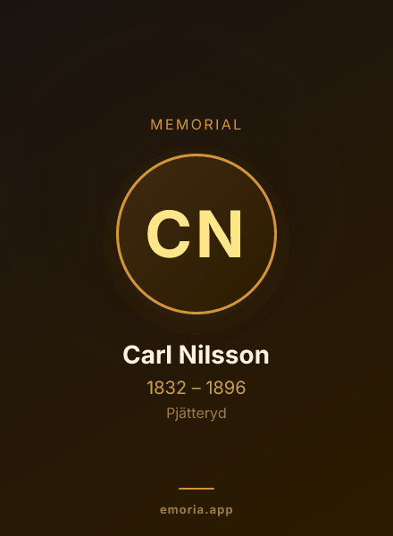 Memorial portrait of Carl Nilsson