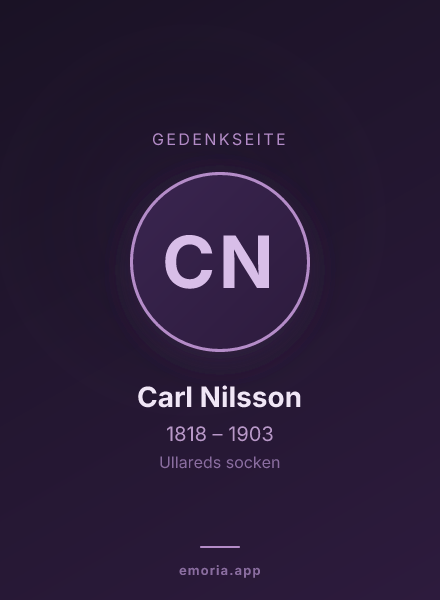 Gedenkportrait von Carl Nilsson