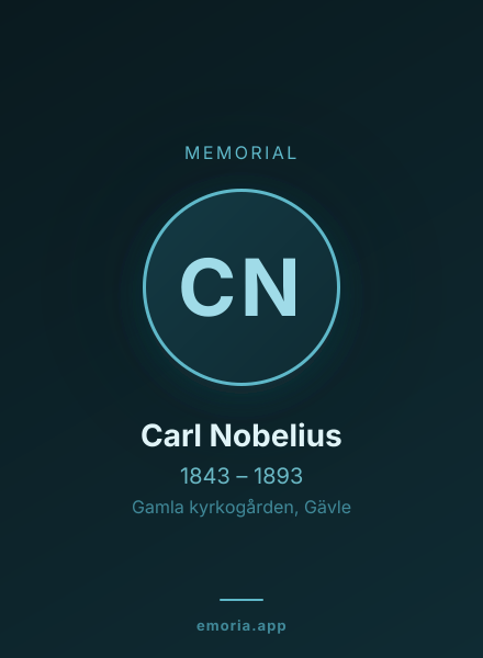 Memorial portrait of Carl Nobelius