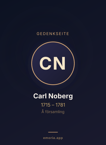 Gedenkportrait von Carl Noberg