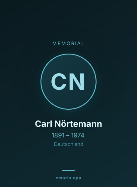 Memorial portrait of Carl Nörtemann