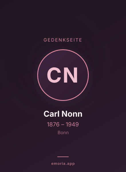Gedenkportrait von Carl Nonn
