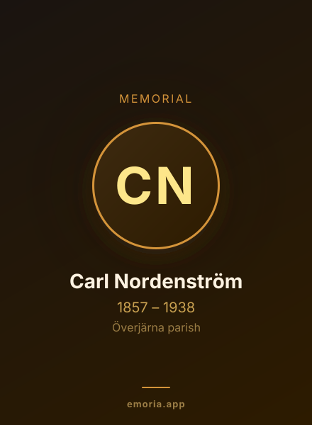 Memorial portrait of Carl Nordenström