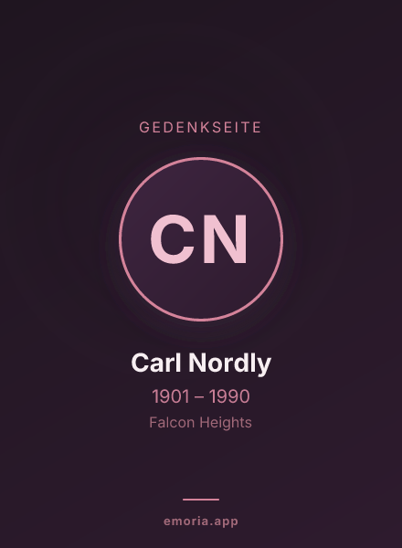 Gedenkportrait von Carl Nordly