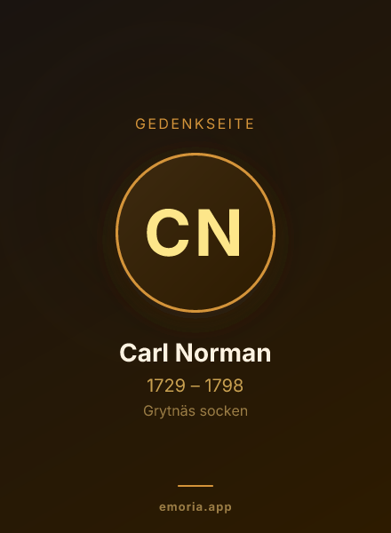 Gedenkportrait von Carl Norman