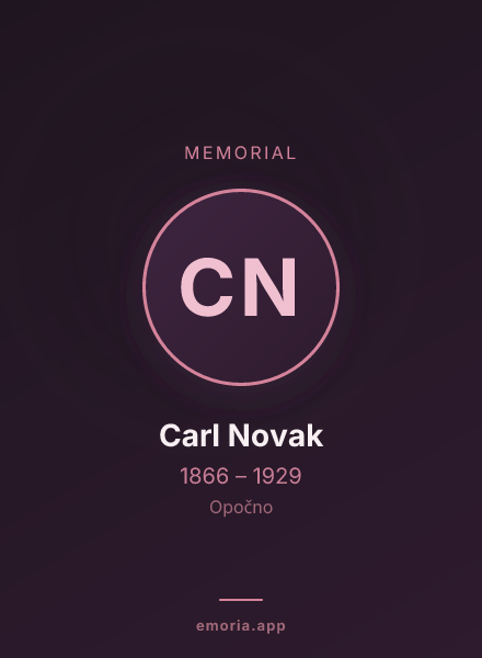 Memorial portrait of Carl Novak