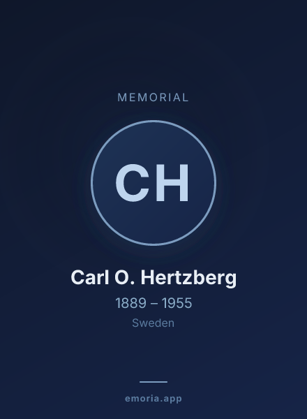 Memorial portrait of Carl O. Hertzberg