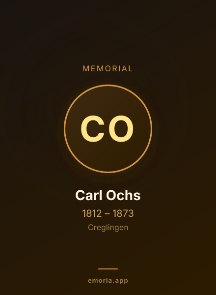 Memorial portrait of Carl Ochs