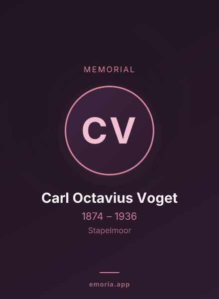 Memorial portrait of Carl Octavius Voget