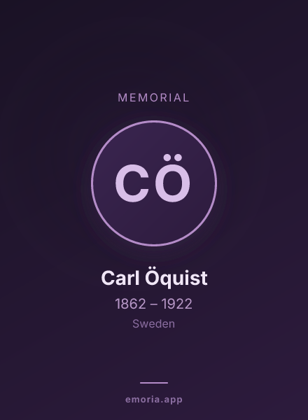 Memorial portrait of Carl Öquist