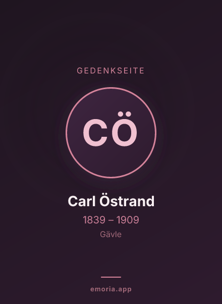 Gedenkportrait von Carl Östrand