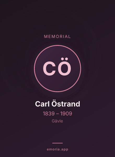 Memorial portrait of Carl Östrand