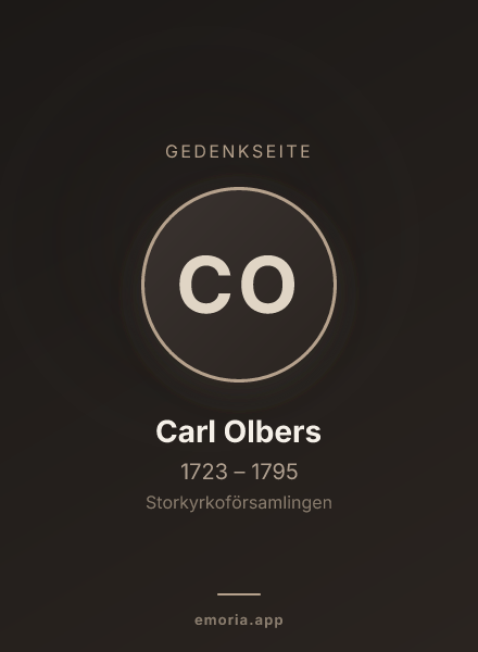 Gedenkportrait von Carl Olbers
