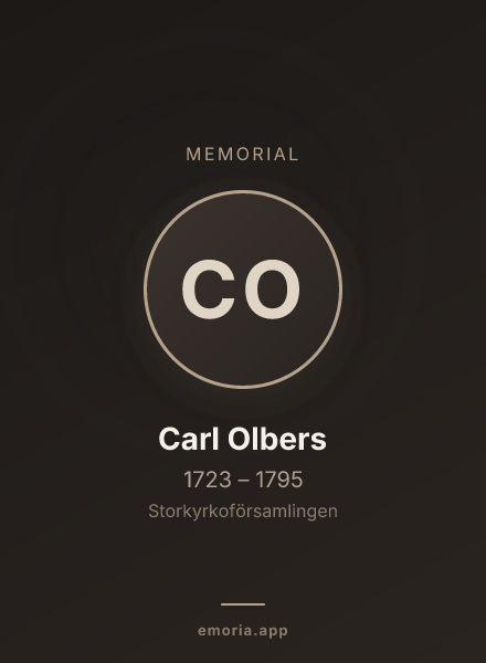 Memorial portrait of Carl Olbers