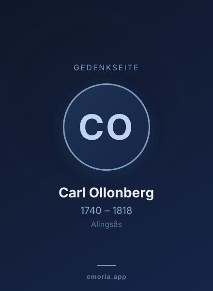 Gedenkportrait von Carl Ollonberg