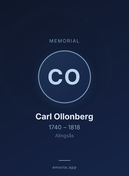 Memorial portrait of Carl Ollonberg