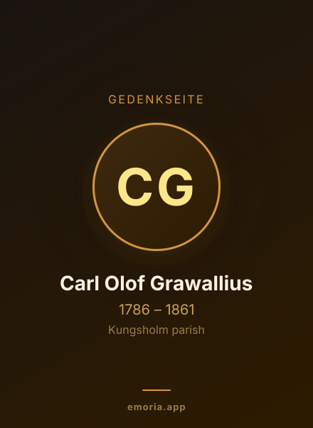 Gedenkportrait von Carl Olof Grawallius