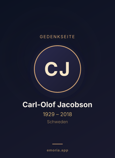 Gedenkportrait von Carl-Olof Jacobson