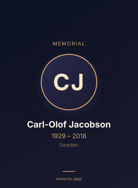 Memorial portrait of Carl-Olof Jacobson