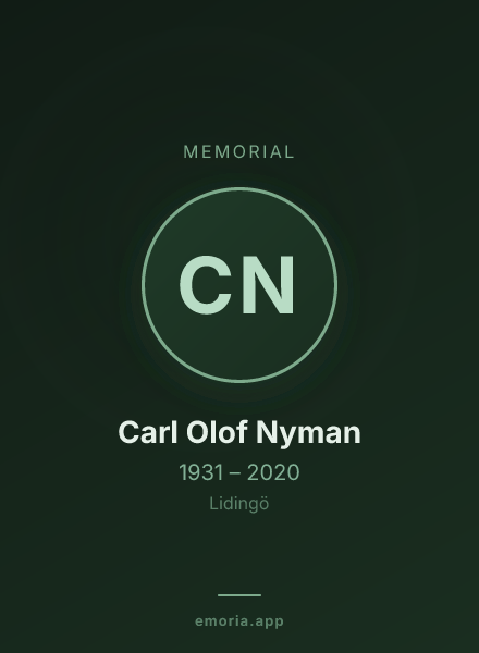 Memorial portrait of Carl Olof Nyman