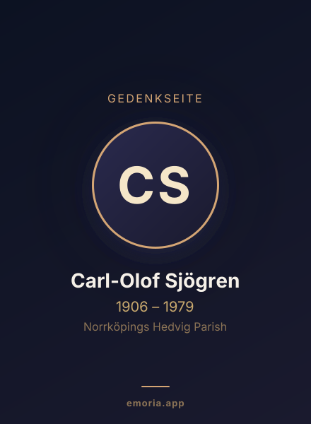 Gedenkportrait von Carl-Olof Sjögren