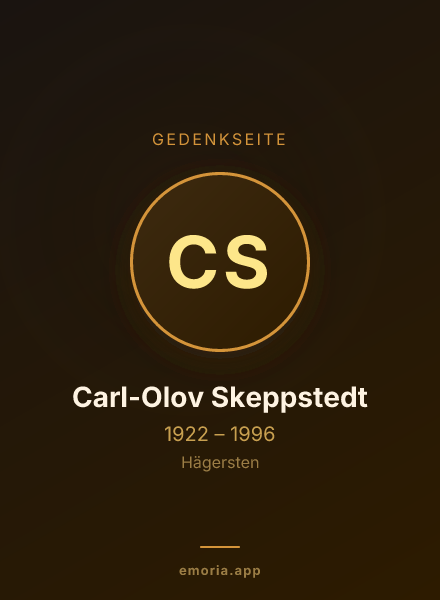Gedenkportrait von Carl-Olov Skeppstedt