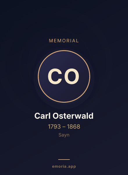 Memorial portrait of Carl Osterwald