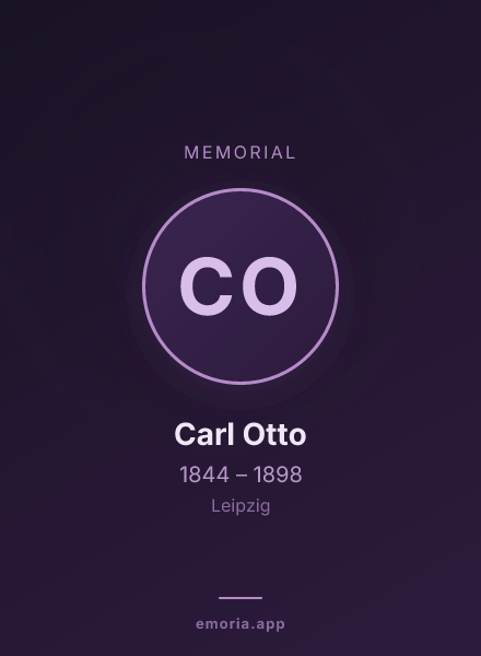 Memorial portrait of Carl Otto