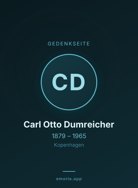 Gedenkportrait von Carl Otto Dumreicher