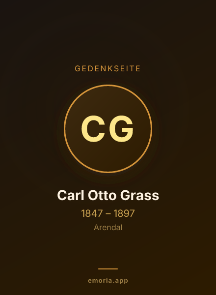 Gedenkportrait von Carl Otto Grass