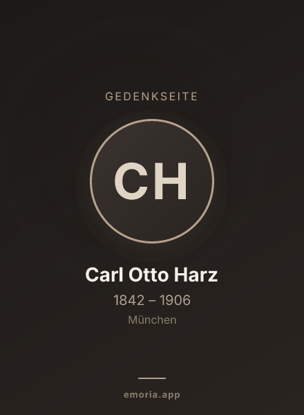 Gedenkportrait von Carl Otto Harz
