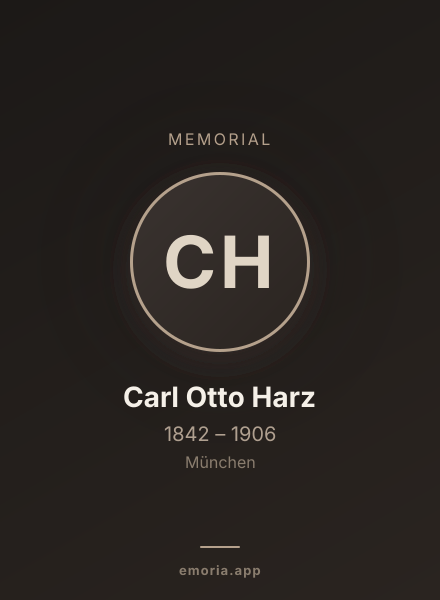Memorial portrait of Carl Otto Harz