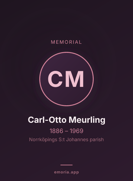 Memorial portrait of Carl-Otto Meurling