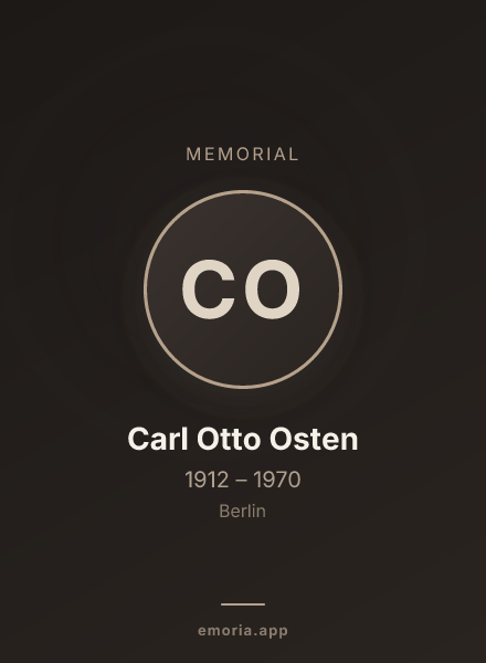Memorial portrait of Carl Otto Osten