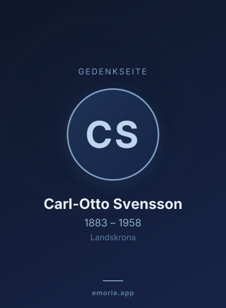 Gedenkportrait von Carl-Otto Svensson